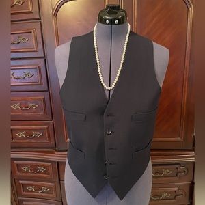 Women's men's style vest, Navy
